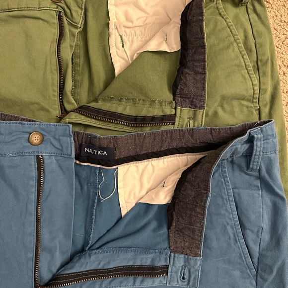 2 Pair of Nautica Shorts sz 40 Blue & Green - Picture 5 of 7